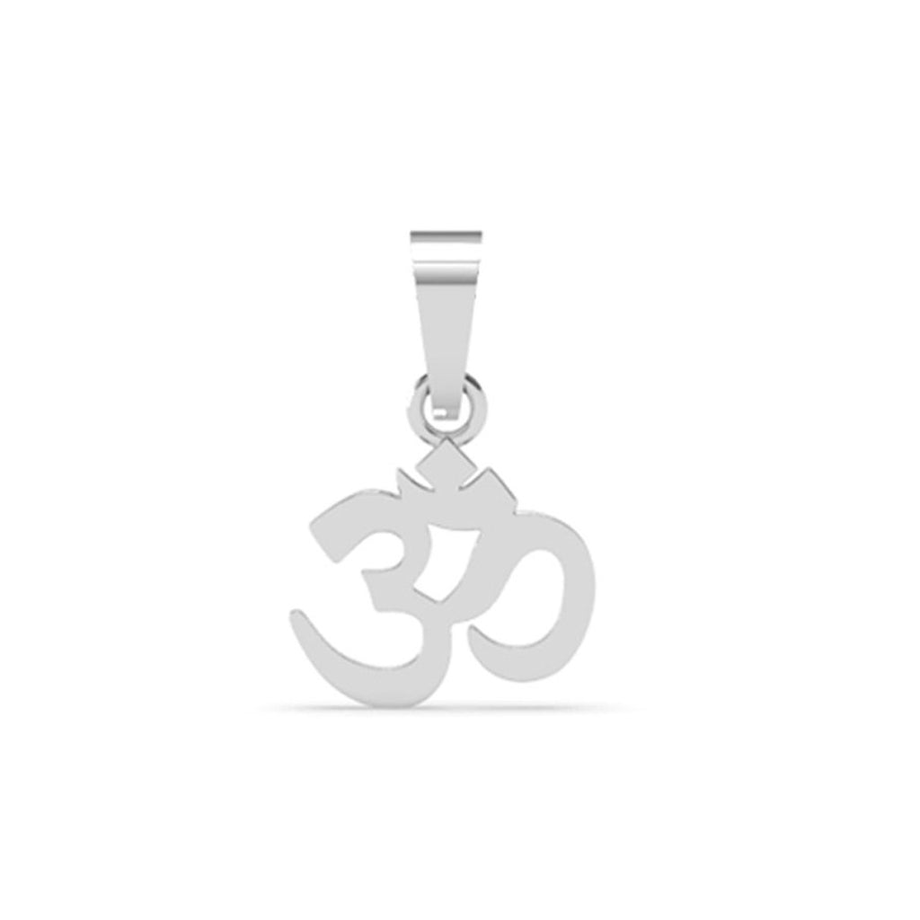 Silver Religious OM Men Pendant Necklace with Chain or without Chain