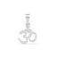 Silver Religious OM Men Pendant Necklace with Chain or without Chain