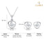 Silver Zola Heart Jewellery Set
