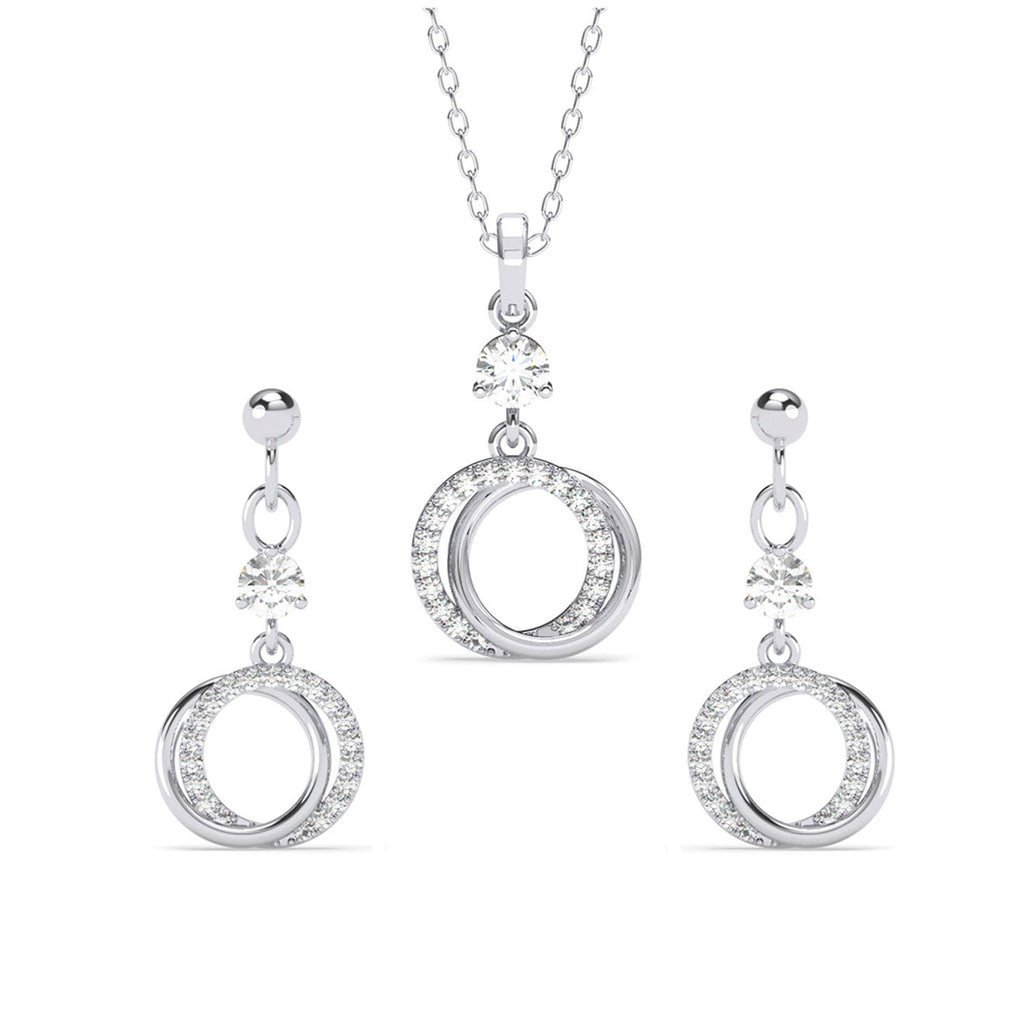 Silver Circle of Joy Jewellery Set 