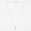 Silver Halo Oval Solitaire Pendant Chain