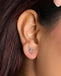Silver Cuore Pink Heart Earrings
