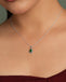 Silver Chiara Green Pendant with Chain