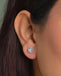 Silver Hemisphere Stud Earrings