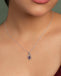 Silver Asti Purple Pendant with Chain