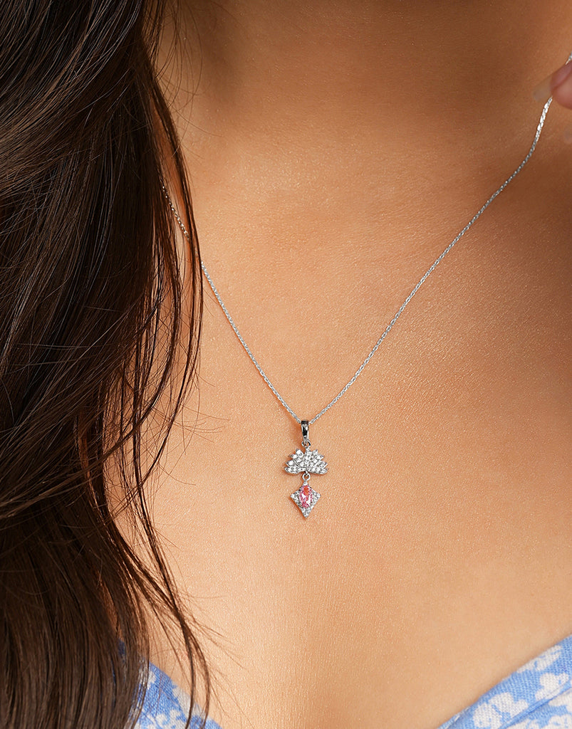 Silver Alessia Pendant with Chain