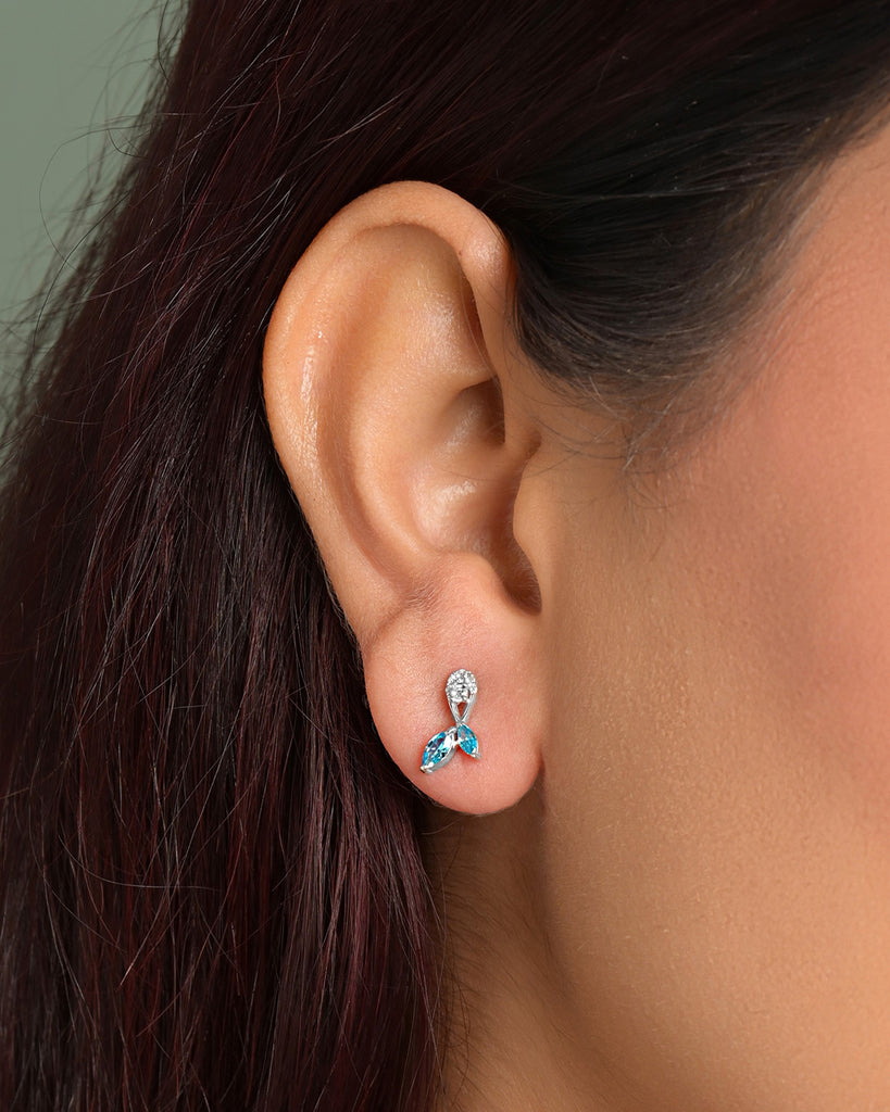 Silver Fina Stud Earrings