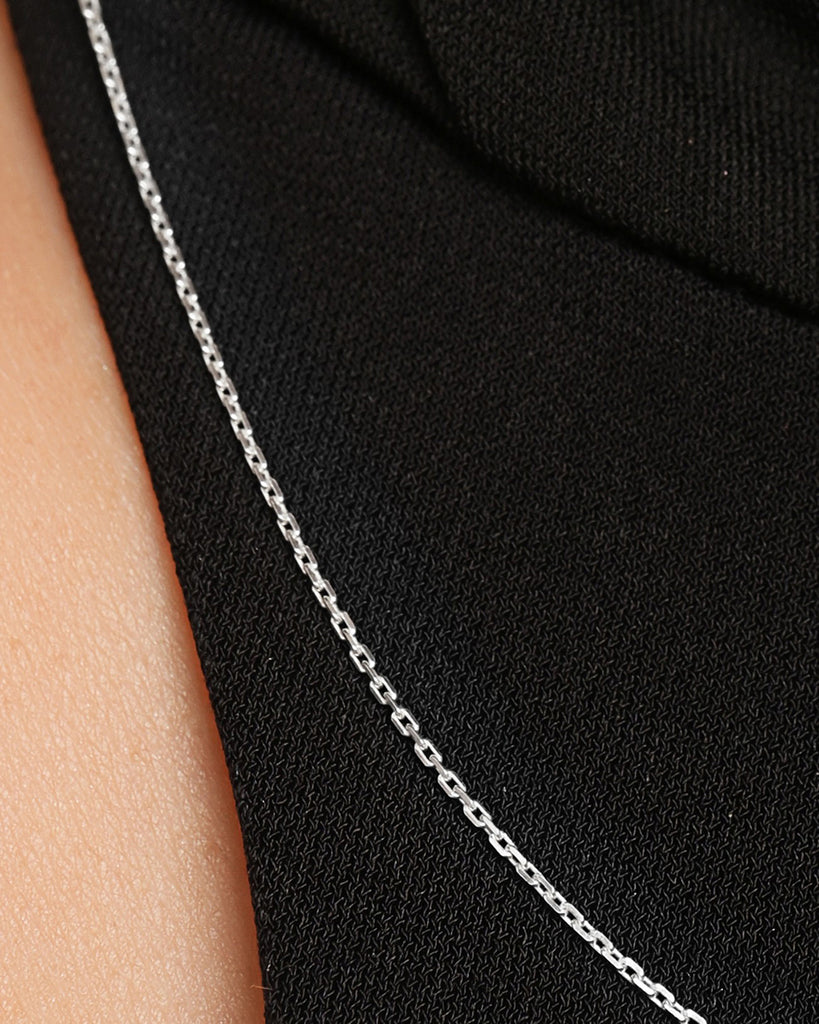 Silver Celeste Link Chain Necklace in 18 inches