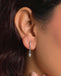 Silver Gaia Hoop Drop Earrings