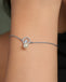 Silver Dante Pearl Adjustable Chain Bracelet