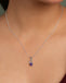 Silver Venti Purple Heart Pendant with Chain