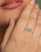 Silver Olesya Heart Finger Ring