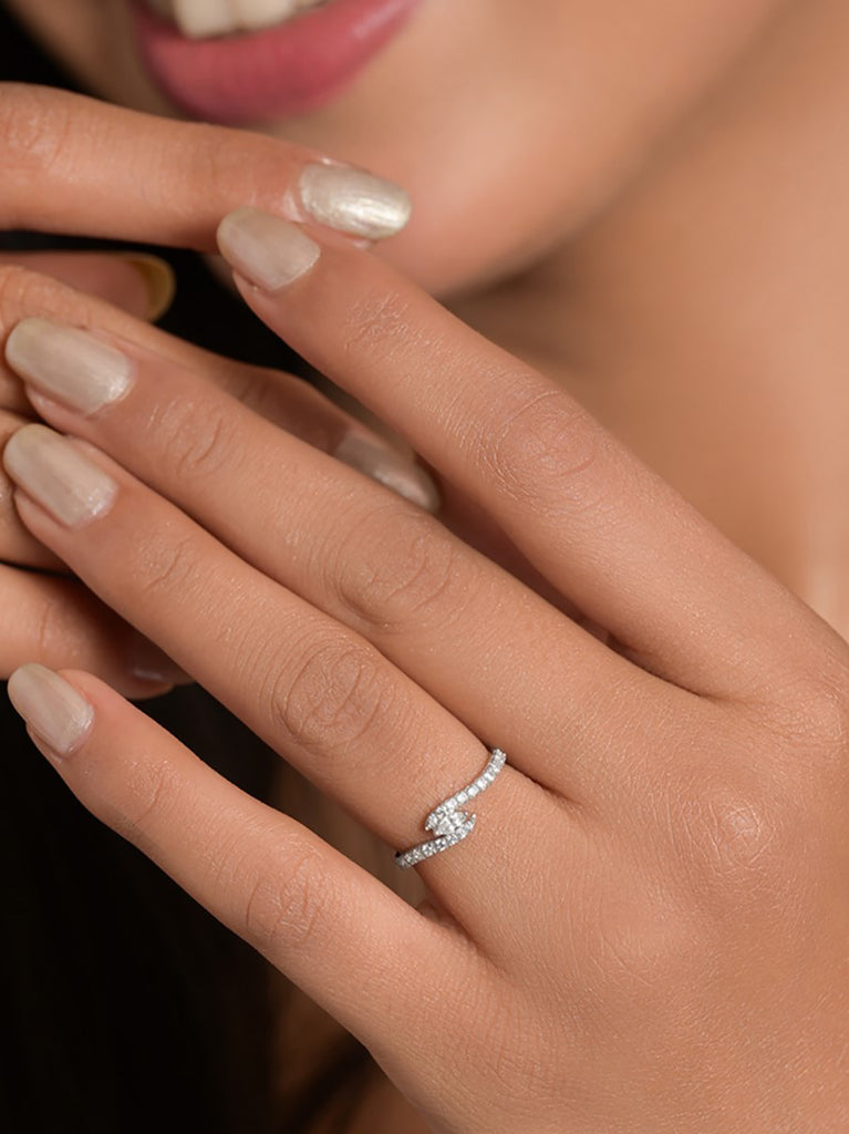 Silver Bruges Crossover Ring