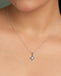 Silver Livia Solitaire Pendant with Chain