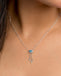 Silver Via Pendant with Chain