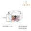 Silver Natural Certified Navratna Stone Nine gems Ring for Men and Boys