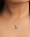 Silver Rosabella Pink Pendant with Chain