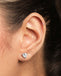 Silver Claire Heart Stud Earrings