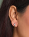 Silver Butterfly Hoop Earrings