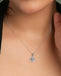 Silver Rici Sky Blue Pendant with Chain