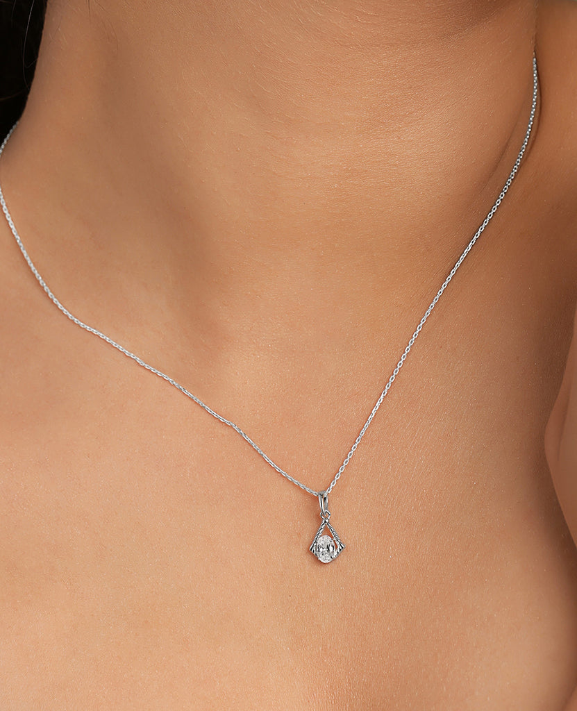 Silver Nicola Pendant with Chain