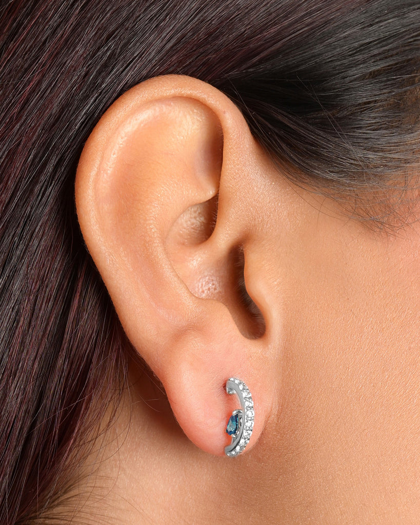 Silver Paola Hoop Earrings