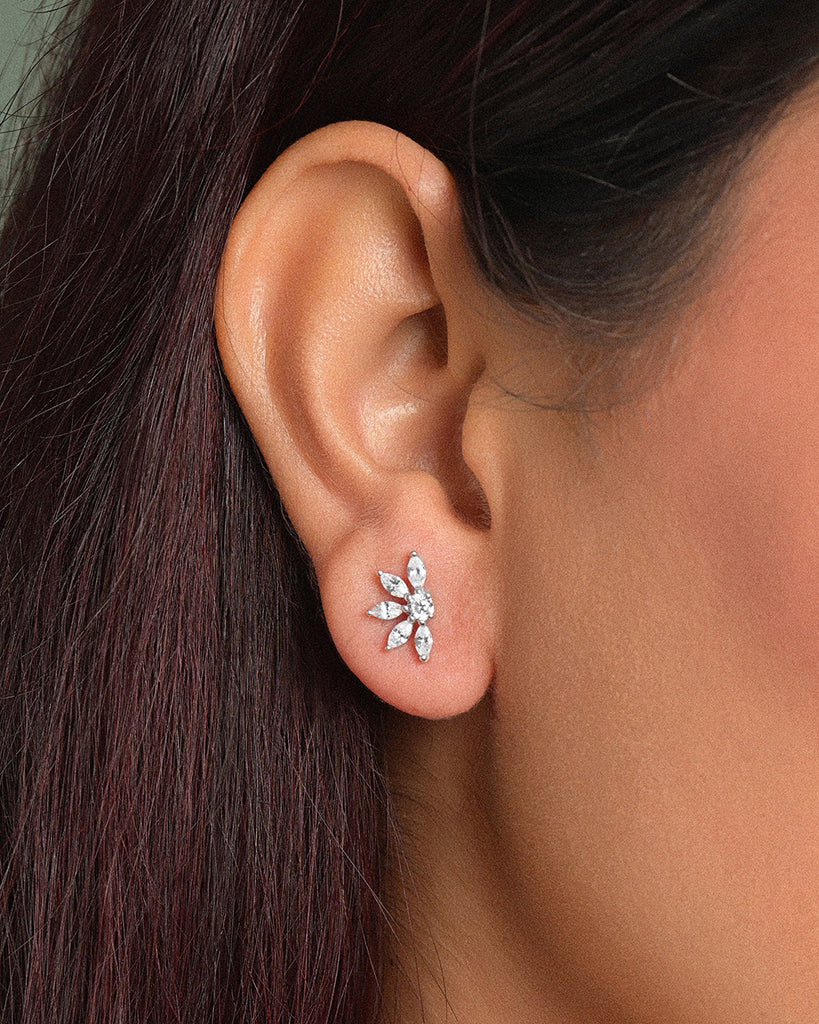 Silver Imelda Stud Earrings