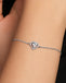 Silver Zilvia Heart Solitaire Adjustable Chain Bracelet