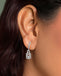 Silver Lock Drop Earrings