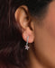 Silver Pink Butterfly Drop Earrings
