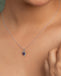 Silver Adelina Purple Heart Pendant with Chain