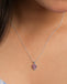 Silver Cimone Pink Heart Pendant with Chain