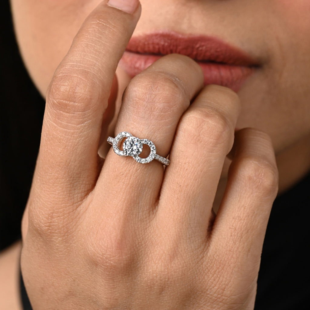 Silver Anya Solitaire Promise Ring