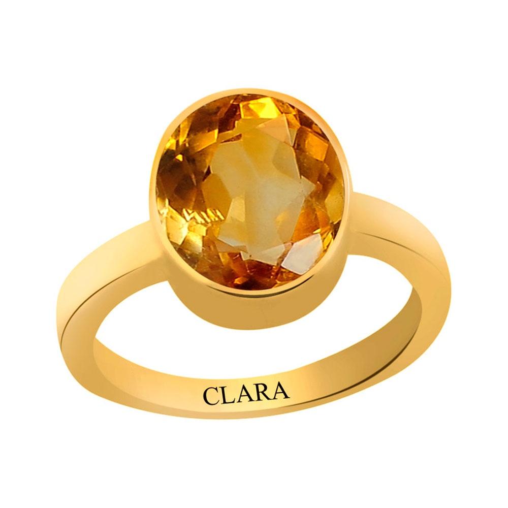 Certified Citrine Sunehla Elegant Panchdhatu Ring 8.3cts or 9.25ratti
