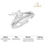 Silver Roisin Double Banded Solitaire Ring