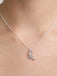 CLARA 925 Sterling Silver Iris Pendant Chain Necklace 