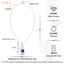 Silver Venti Purple Heart Pendant with Chain