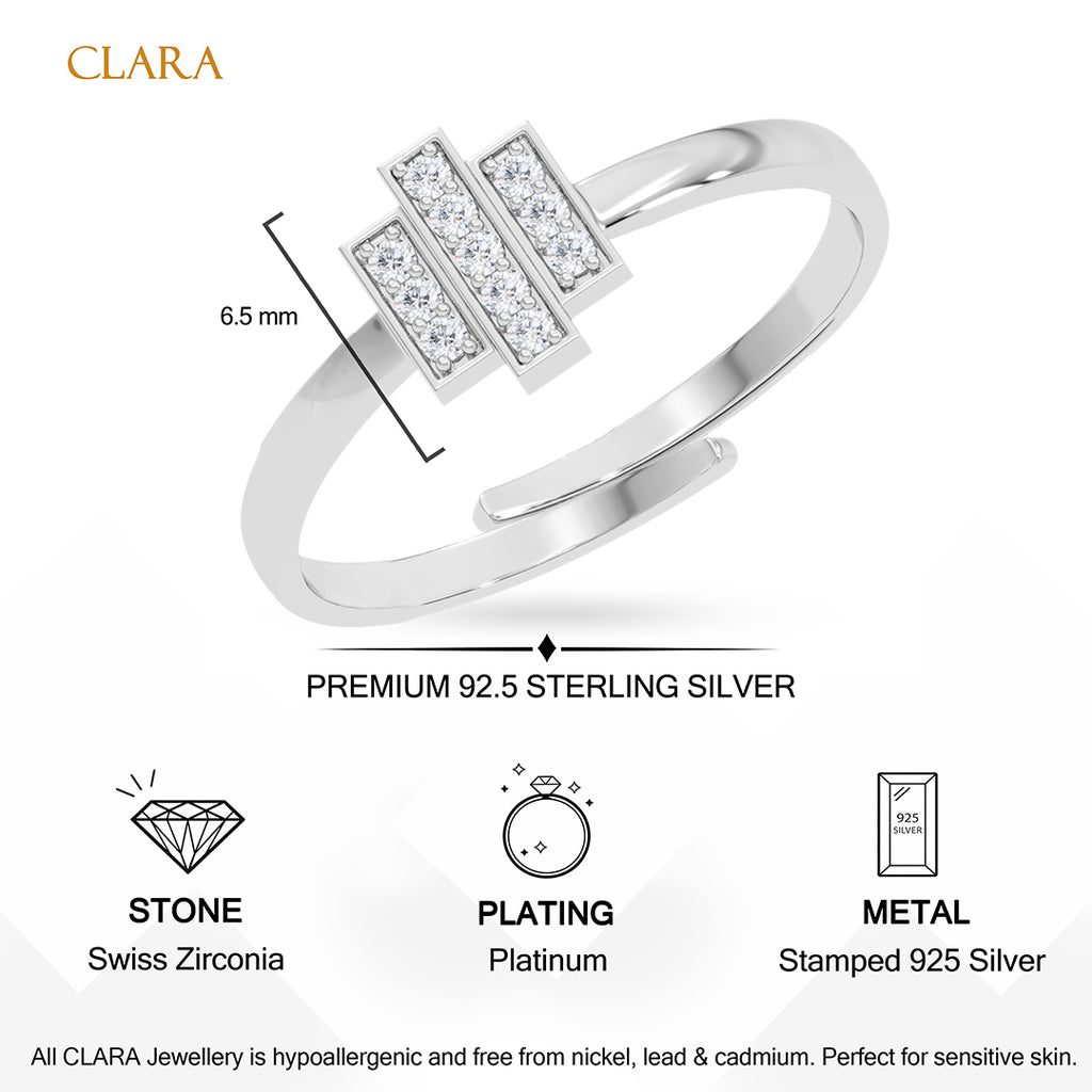 Silver Turin Step Ring