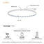 Silver Sky Blue Slim Tennis 2mm Bracelet