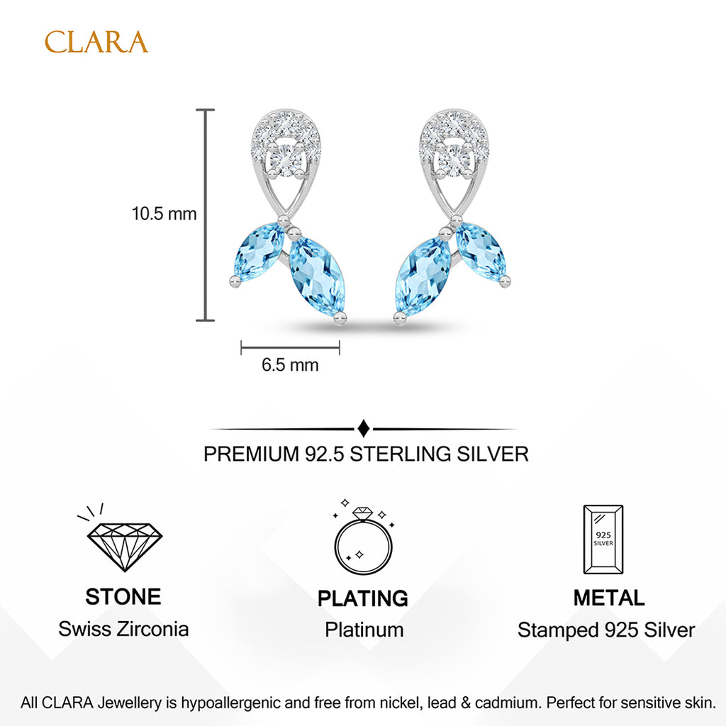 Silver Fina Stud Earrings