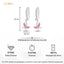 Silver Pink Butterfly Drop Earrings