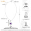 Silver Capri Purple Pendant with Chain