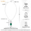 Silver Ginevra Green Pendant with Chain