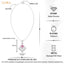 Silver Rosabella Pink Pendant with Chain