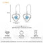 Silver Olesya Heart Drop Earrings