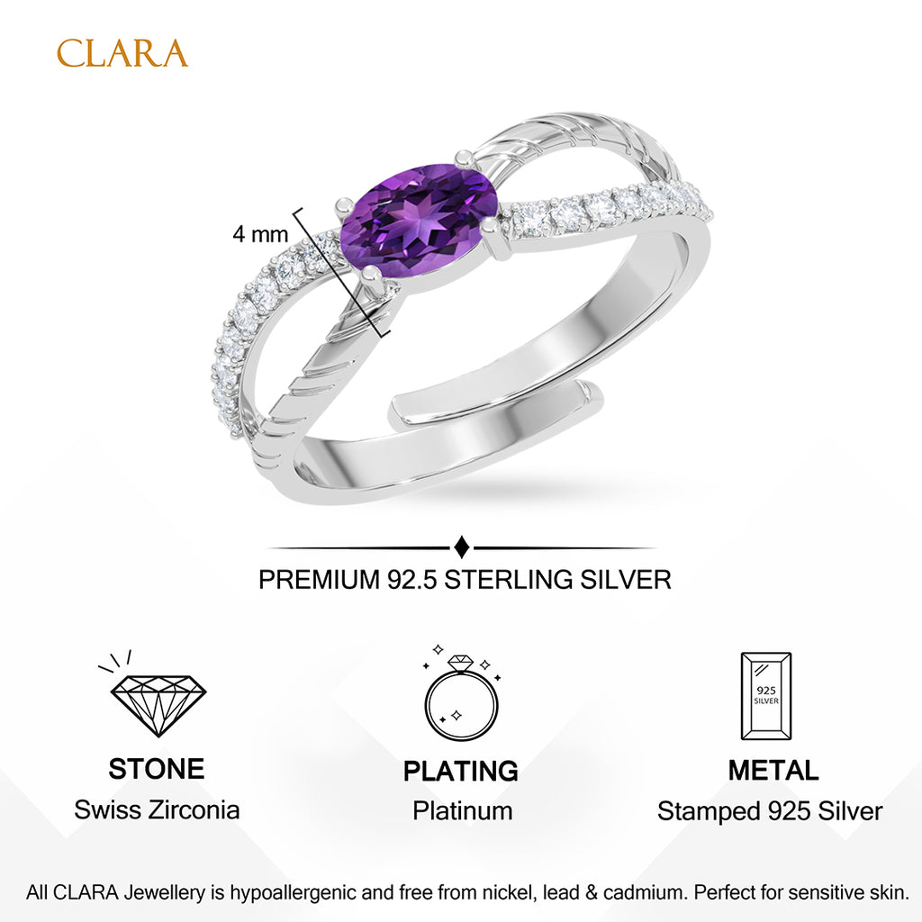 Silver Granada Infinity Ring