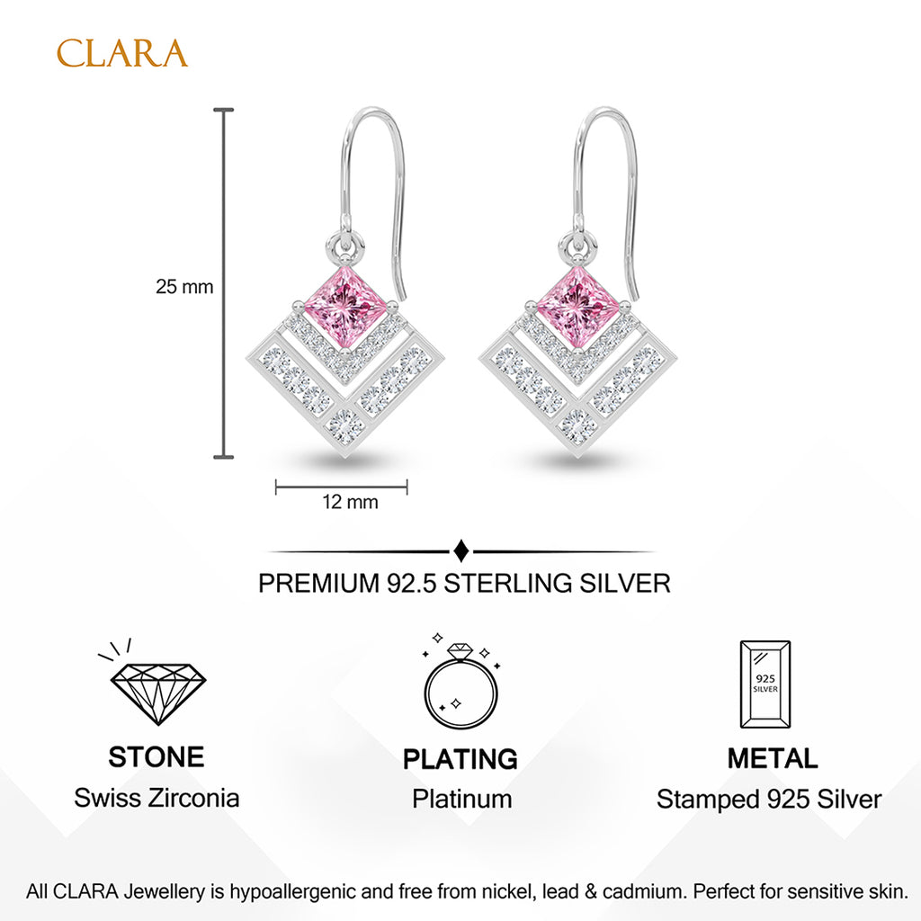 Silver Rosabella Drop Earrings