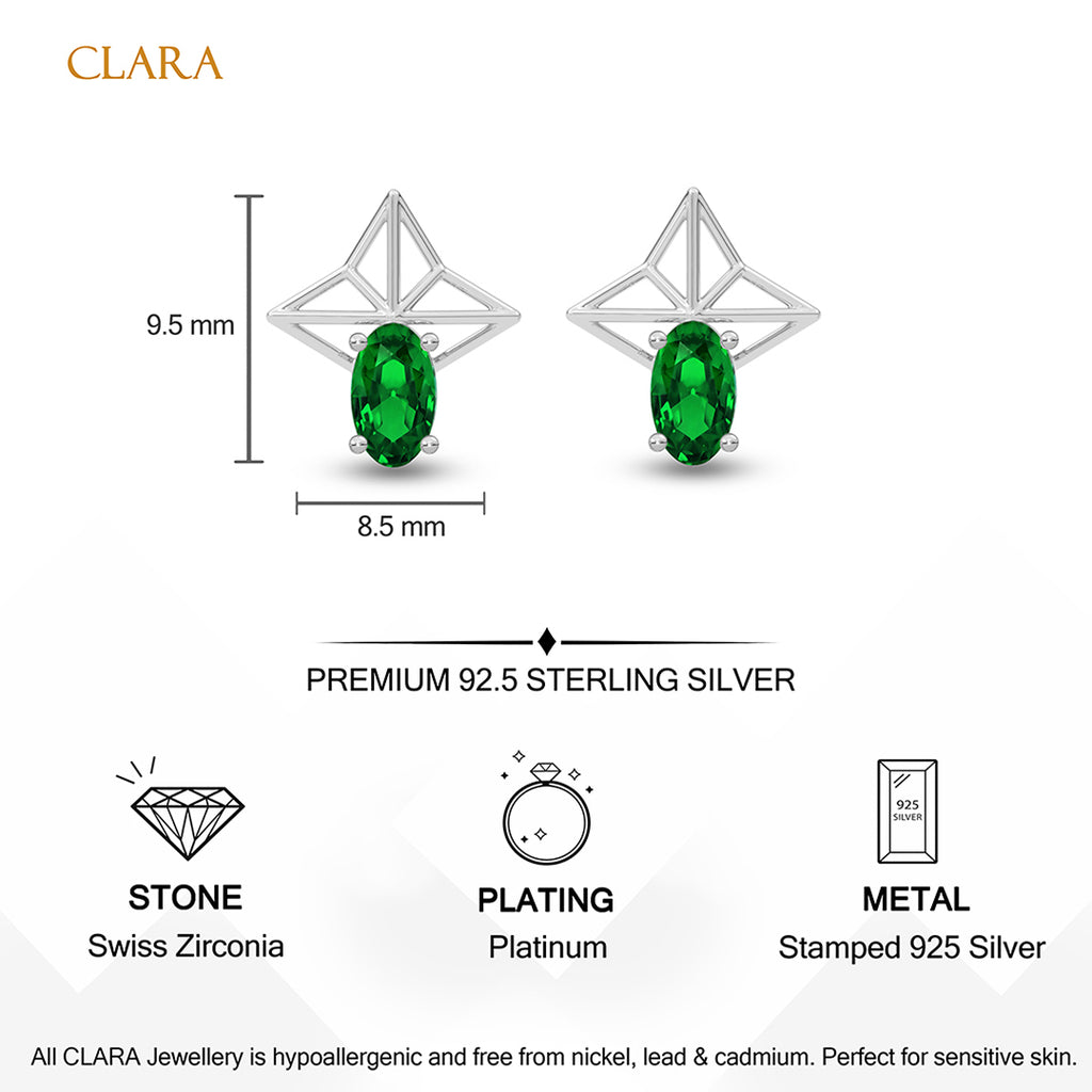 Silver Tosca Stud Earrings