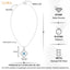 Silver Genna Sky Blue Pendant with Chain