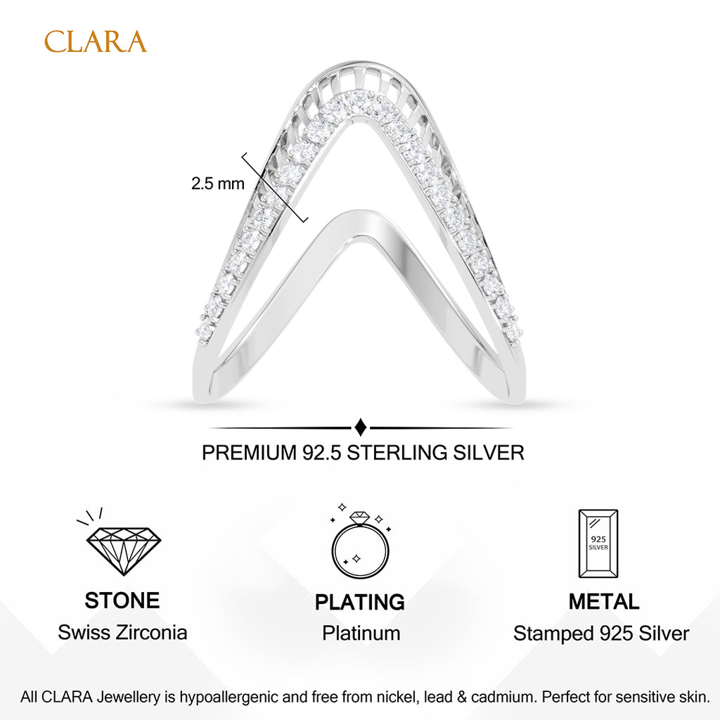 Silver Vanki V Ring
